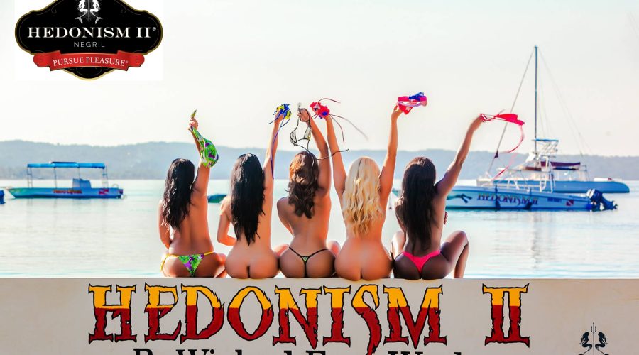 hedonism sign tops off with logo